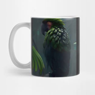 Green Jungle Bird Mug